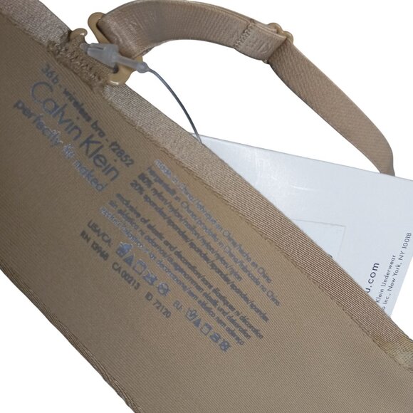 Calvin Klein 36B Bra Perfectly Fit Wireless Lightweight Adjustable Straps NEW - Picture 4 of 6